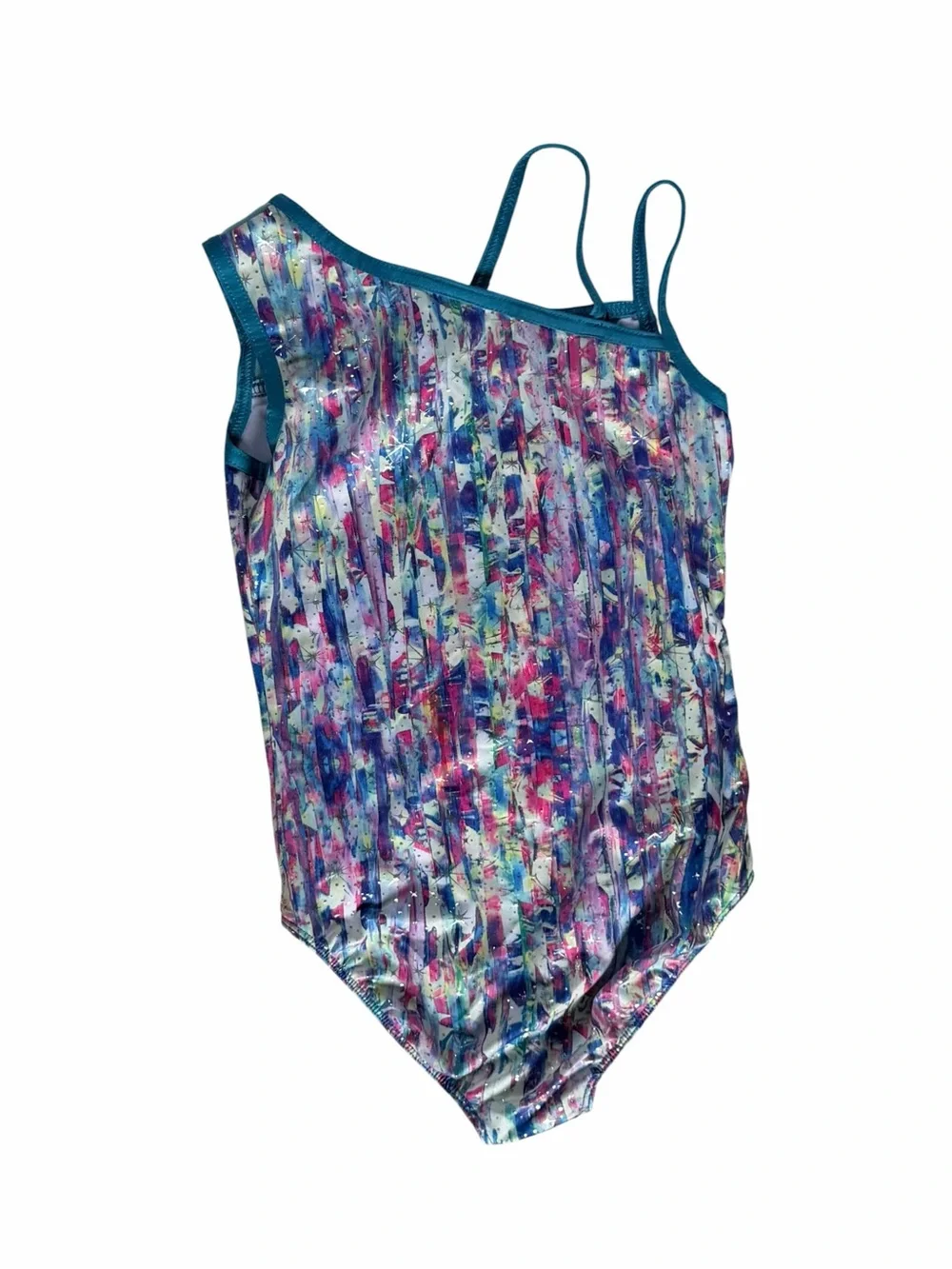 Teen Capezio Leotard Size M - Colorful Abstract & Mesh Detail